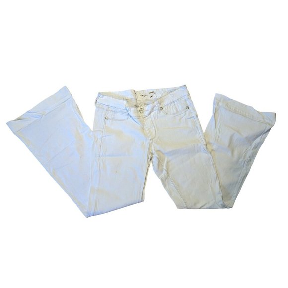 Seven7 Women's White Cotton Blend Adjustable Waist Skinny Jeans Size 31 - Picture 2 of 4